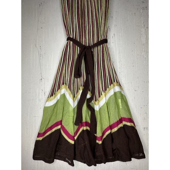 MISSONI Multicolor Striped Knit A-Line Tank Halter Dress | Tagged Size: 8 - Picture 4 of 14
